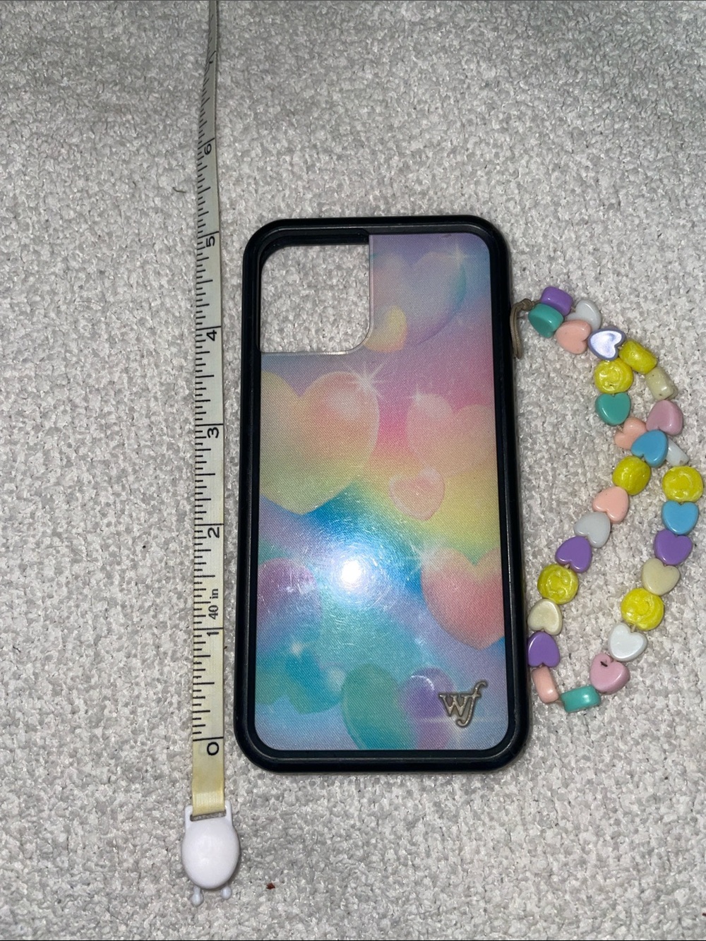 IPHONE 12 mini Pastel Rainbow Heart Phone Case - Multicolor